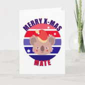 Australischer Weihnachtskoala Karte (Vorderseite)