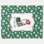 Australischer Weihnachtsschäfer (blauer Merle tan/ Fleecedecke (Vorderseite (Horizontal))