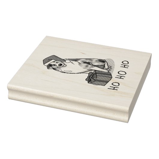 Australischer Weihnachtsschäfer (blauer Merle tan/ Gummistempel (Stempel)