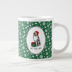 Australischer Weihnachtsschäfer (blauer Merle tan/ Jumbo-Tasse