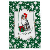 Australischer Weihnachtsschäfer (blauer Merle tan/ Mittlere Geschenktüte (Rückseite)