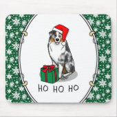 Australischer Weihnachtsschäfer (blauer Merle tan/ Mousepad (Vorne)
