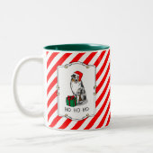 Australischer Weihnachtsschäfer (blauer Merle tan/ Zweifarbige Tasse (Links)