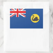 Australischer Western - Australische Flagge Rechteckiger Aufkleber (Tasche)