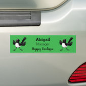 Australischer Willie Wagtail Cartoon Autoaufkleber (Auf Auto)