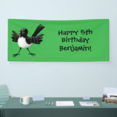 Australischer Willie Wagtail Cartoon Banner (Messe)
