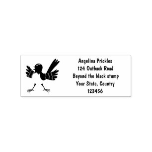 Australischer Willie Wagtail Cartoon Gummistempel
