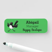 Australischer Willie Wagtail Cartoon Namensschild (Beispiel)