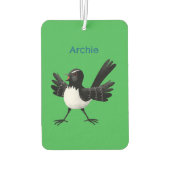 Australischer Willie Wagtail Cartoon personalisier Autolufterfrischer (Rückseite)