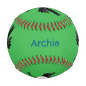 Australischer Willie Wagtail Cartoon personalisier Baseball (Rückseite)