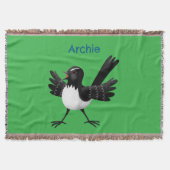 Australischer Willie Wagtail Cartoon personalisier Decke (Vorderseite)