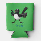 Australischer Willie Wagtail Cartoon personalisier Dosenkühler (Vorderseite)