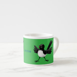 Australischer Willie Wagtail Cartoon personalisier Espressotasse