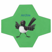 Australischer Willie Wagtail Cartoon personalisier Fußball (Flach)