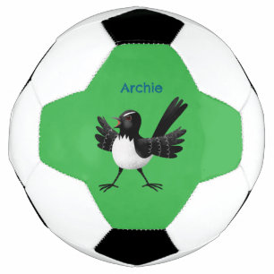 Australischer Willie Wagtail Cartoon personalisier Fußball