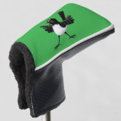 Australischer Willie Wagtail Cartoon personalisier Golf Headcover (3/4 Vorderseite)
