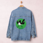 Australischer Willie Wagtail Cartoon personalisier Jeansjacke (Hangar)