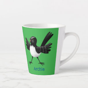 Australischer Willie Wagtail Cartoon personalisier Milchtasse