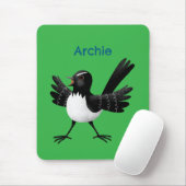 Australischer Willie Wagtail Cartoon personalisier Mousepad (Mit Mouse)