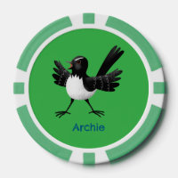 Australischer Willie Wagtail Cartoon personalisier