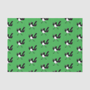 Australischer Willie Wagtail Cartoon personalisier Seidenpapier