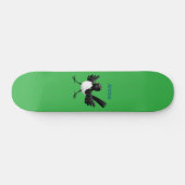 Australischer Willie Wagtail Cartoon personalisier Skateboard (Horizontal)
