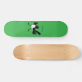Australischer Willie Wagtail Cartoon personalisier Skateboard (Horizontal)
