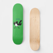 Australischer Willie Wagtail Cartoon personalisier Skateboard (Vorderseite)
