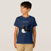 Australischer Willie Wagtail Cartoon personalisier T-Shirt (Vorne ganz)