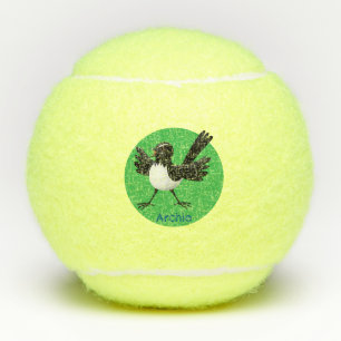 Australischer Willie Wagtail Cartoon personalisier Tennisbälle