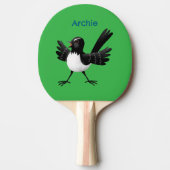 Australischer Willie Wagtail Cartoon personalisier Tischtennis Schläger (Vorderseite)