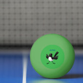 Australischer Willie Wagtail Cartoon personalisier Tischtennisball (Netto)