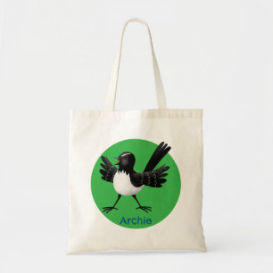 Australischer Willie Wagtail Cartoon personalisier Tragetasche