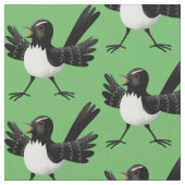 Australischer Willie Wagtail Cartoon Stoff (Nahaufnahme)