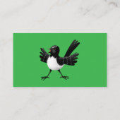 Australischer Willie Wagtail Cartoon Visitenkarte (Rückseite)