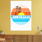 Australisches 80er-Retrologo Leinwanddruck (Insitu (Wohnzimmer))