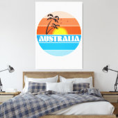 Australisches 80er-Retrologo Leinwanddruck (Insitu (Schlafzimmer))