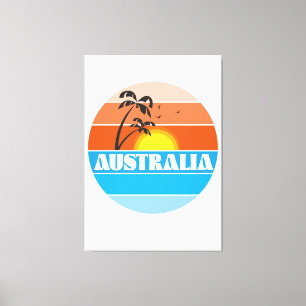 Australisches 80er-Retrologo Leinwanddruck