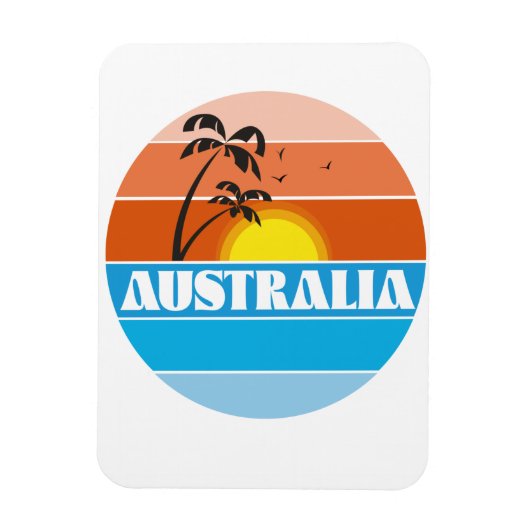 Australisches 80er-Retrologo Magnet (Vertikal)