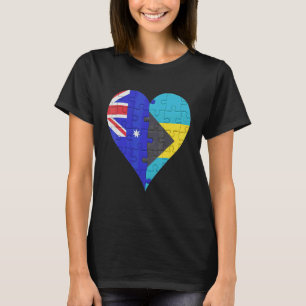 Australisches Bahamian-Flaggenherz T-Shirt