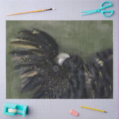 Australisches Black Cockatoo-Dekoupage-Papier  Seidenpapier (Basteln)