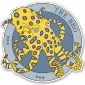 Australisches Blaues Ringed Octopus-Zeichen Aufkleber (Vorderseite)