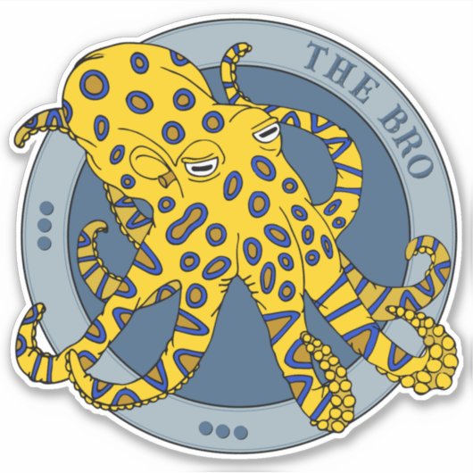 Australisches Blaues Ringed Octopus-Zeichen Aufkleber (Vorderseite)