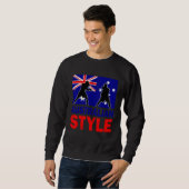 Australisches Boxen Vintage Australien Flagge Aust Sweatshirt (Vorne ganz)