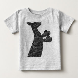 Australisches Boxkangaroo mit Slang Typografie B Baby T-shirt