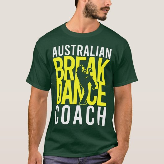 Australisches Break Dancer Coach Halloween Kostüm T-Shirt (Vorderseite)