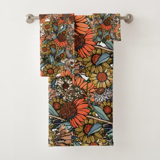 Australisches Bush Wildblume Garden Bath Towel Set (Insitu)