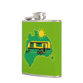 Australisches Caravan-Camping Flachmann (Links)