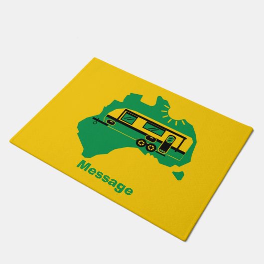 Australisches Caravan-Camping Fußmatte (Schrägansicht)