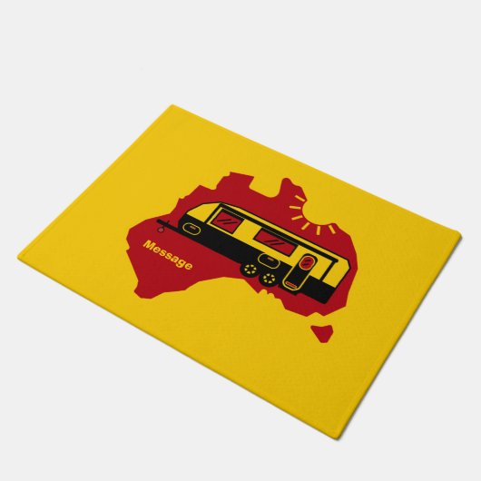 Australisches Caravan-Camping Fußmatte (Schrägansicht)